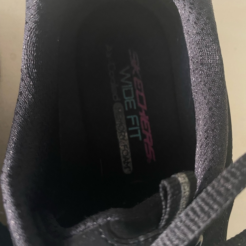Women’s Skechers Wide Fit Black Sneakers - Picture 5 of 7